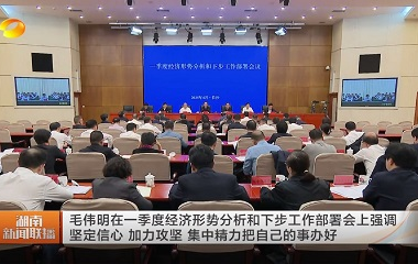 視頻丨毛偉明在一季度經(jīng)濟形勢分析和下...