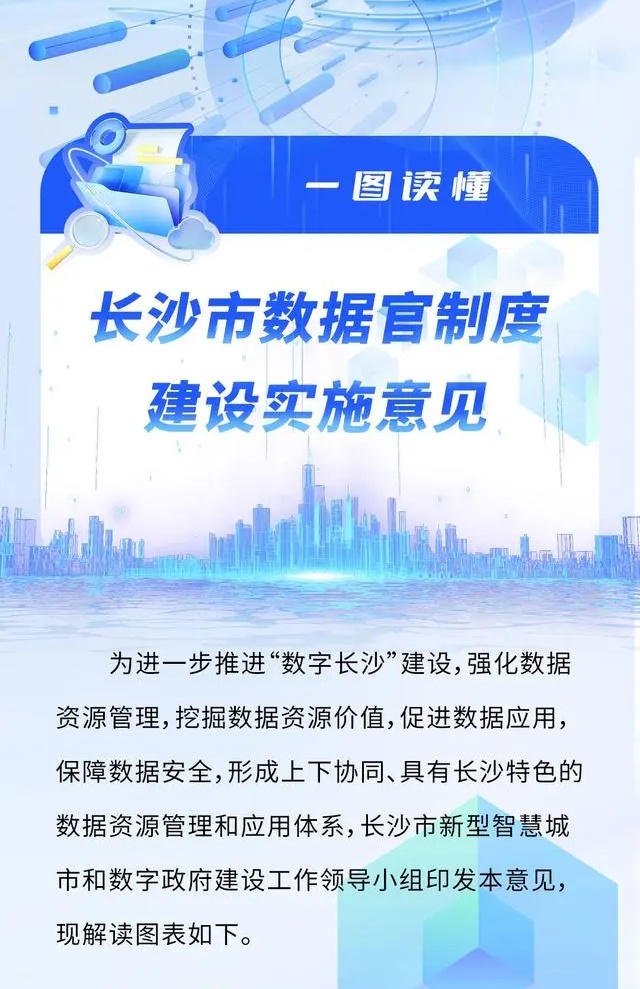 一圖讀懂 | 長沙市數(shù)據(jù)官制度建設(shè)實施意見